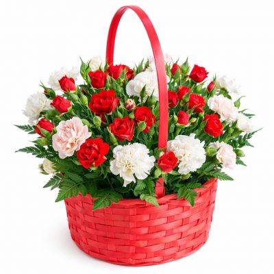 Корзина с цветами «Эффектное пробуждение»